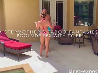 HotMovs Video - A Stepmothers Taboo Fantasies Poolside Sex With Tyler With Janet Mason